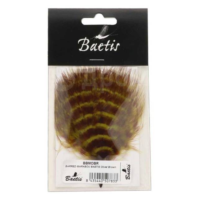   Olive / Brown Baetis BBMOBR Barred Marabou 