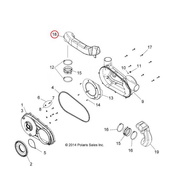  /DUCT-AIR INLET CLUTCH TOUR Polaris 