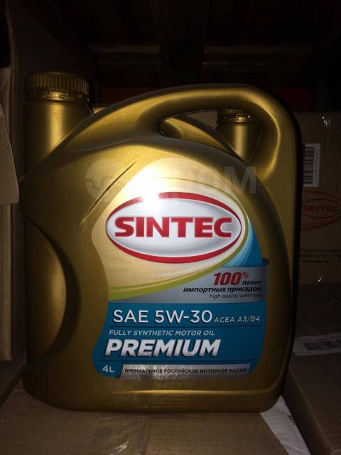 Моторное масло Sintec Premium SAE 5W30 ACEA A3/B4 4L, синтетическое, 4 ...