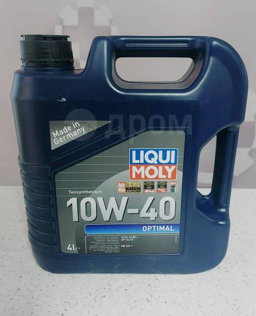 Масло, Liqui Moly, 4,00 л. 10W-40, CF, SL, A3, B3, в наличии. Цена: 3 ...