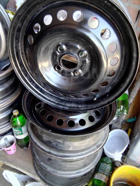 Диски R 15 Honda, 15", 1 шт, 4x100, штампованный, 56,1 мм. 4 шт, б/у, в ...