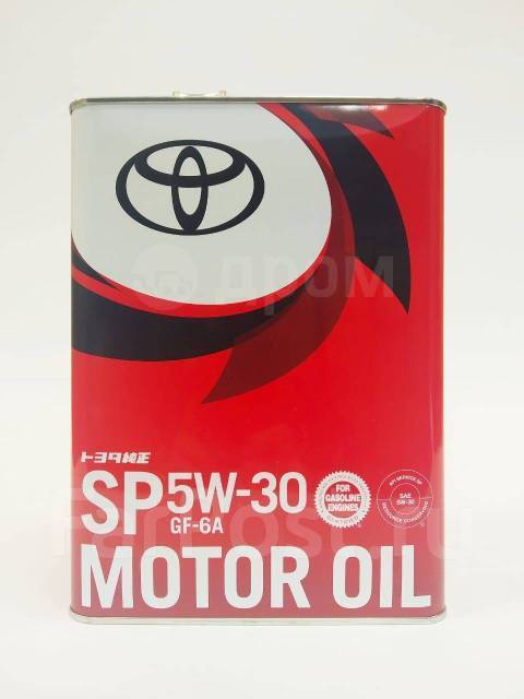 Масло моторное синтетическое Toyota SP 5W-30 GF-6A,4л арт 08880-13705 ...