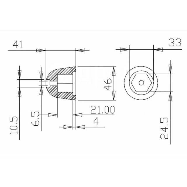  Truster Zinc Ogive   Silver 46 x 41 mm Tecnoseal 2626199 Side Power 