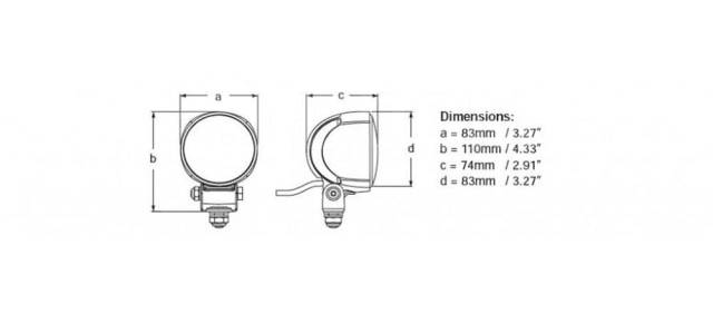      White 2100 Lumens Hella marine 4025160 M70 IP6K9K 21W 