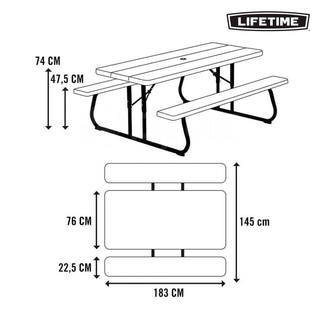      183x76x74 cm UV100  Brown Lifetime 92200 