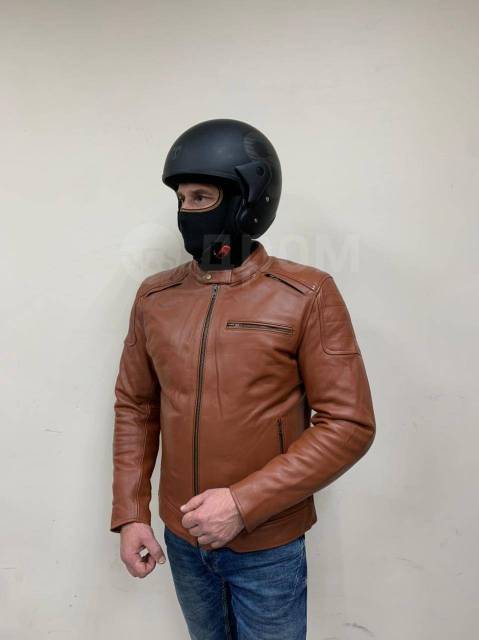    BERG Classic Biker Jacket BROWN 54 