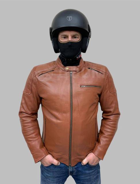    BERG Classic Biker Jacket BROWN 54 