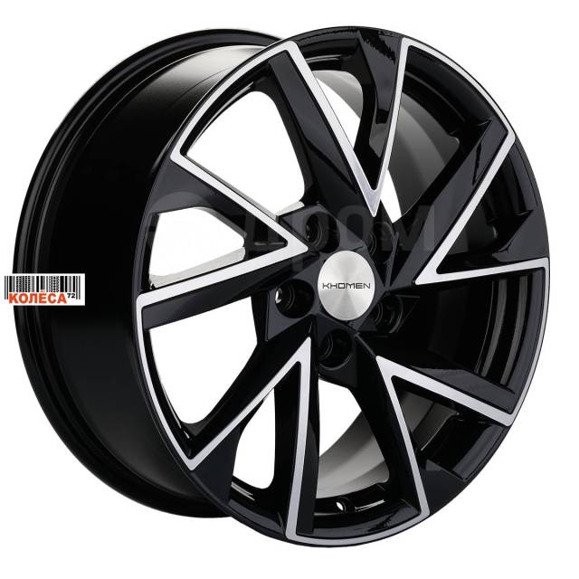   Khomen Wheels KHW1714 7x17 5x112 ET49 Dia57.1 Black-FP ()