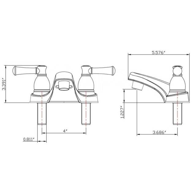      Matte Black Dura faucet 621-DFPL700LHMB Elegant 