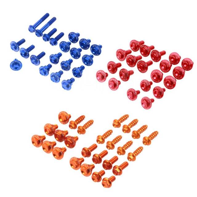   ZETA Aluminum Bolt Set for Plastics KTM SX/SXF 16-18/EXC/EXCF 17-19 Orange ZE88-5843 