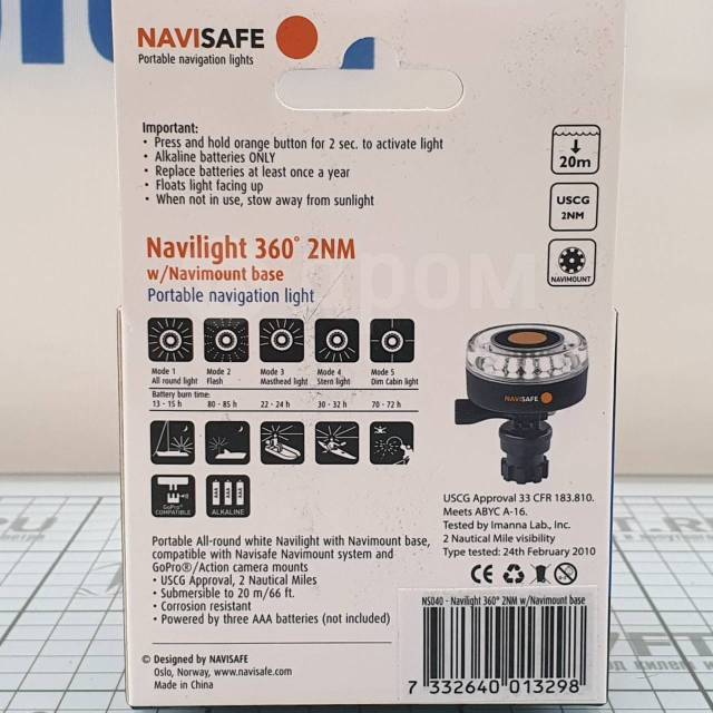     Navisafe Navilight 360 2NM/040 7090017580360    Navimount 2  90 x 68  