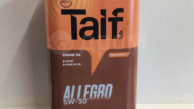 Масло моторное TAIF Allegro 5W-30 API SP, Ilsac GF-6А, синтетическое, 4 ...