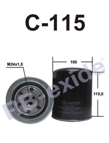 Купить Фильтр масляный C-115 (90915-30002) RB-exide в Находке по цене ...