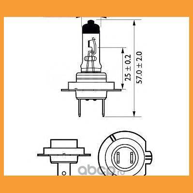   X-tremeVision Moto H7 PX26d 12 55 BW PHILIPS / 12972XVBW 