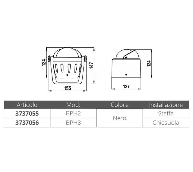   Black 80 mm Riviera 3737055 BPH2 