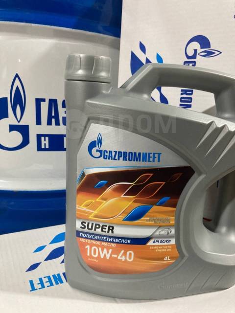 Масло моторное Газпромнефть Супер 10w-40 SG/CD 4л, полусинтетическое, 4 ...