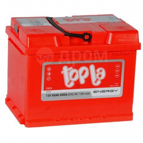 Аккумулятор Topla Energy 60Ач Прямая полярность. Словения, кальциевый ...
