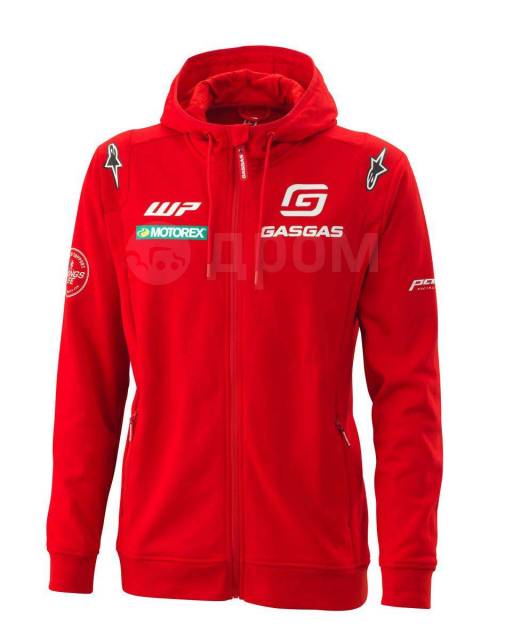  () GasGas Team Zip Hoodie Red XXL, 3GG230031306 