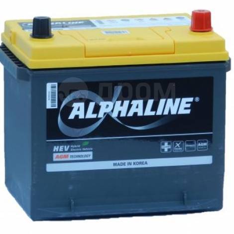 Аккумулятор Alphaline AGM 65 обр (35-650, D23L), обратная (левое), 65 А ...