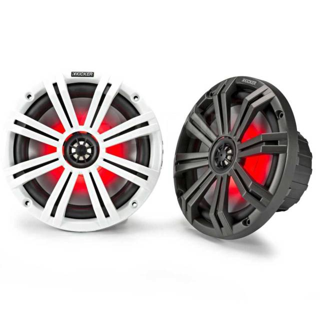  Usb-  Charcoal / White 300W Kicker KA45KM84L KM 8?? LED Coaxial 