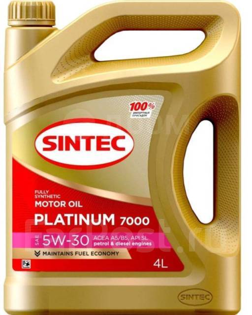 Sintec Platinum 7000 SAE 5W-30 ACEA A3/B4 4л, синтетическое, 4,00 л. SP ...