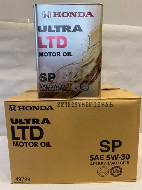 Моторное масло Honda Ultra LTD SP 5W30 4л. 100% оригинал Japan ...