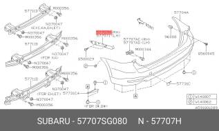     Subaru 57707SG080 
