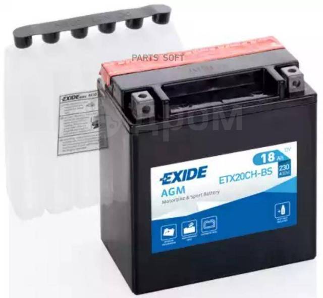   EXIDE AGM [12V 18Ah 230A B0] EXIDE ETX20CH-BS 