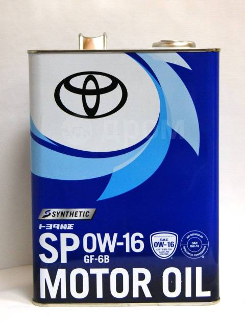 Масло моторное синтетическое Toyota 0W16 SP/GF-6B (4L) 08880-13105, 4 ...