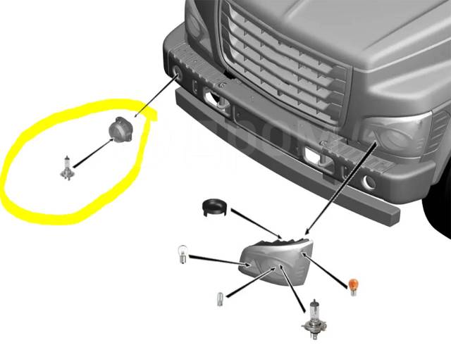 Какие лампочки стоят на Газели Некст на ходовых огнях