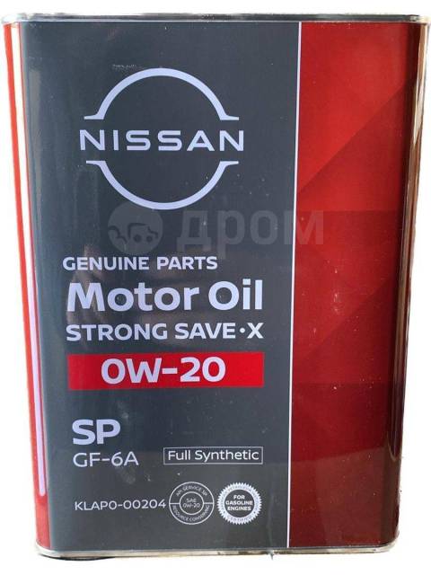 Моторное масло Nissan Strong SAVE-X SP 0W20 (4L) KLAР0-00204 ...