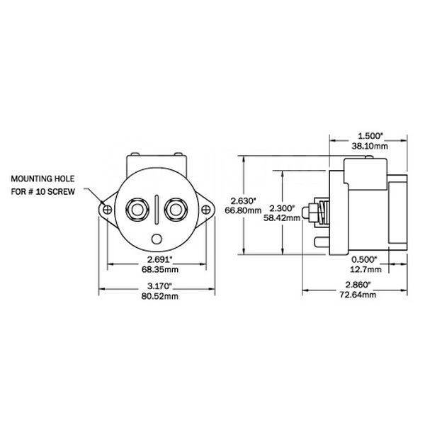   Blue Sea 9012 L-Series SPST 12/24 250 