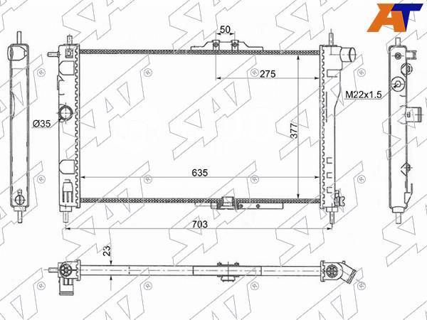 Купить Радиатор Daewoo Nexia 08-, Daewoo Nexia 08-16, Daewoo Nexia 96 ...
