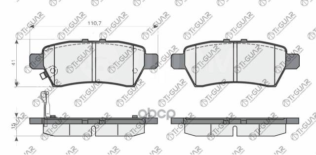 Купить Тормозные Колодки Tg-0430C/Pn0430 (Керамика)* Ti·guar Nissan ...
