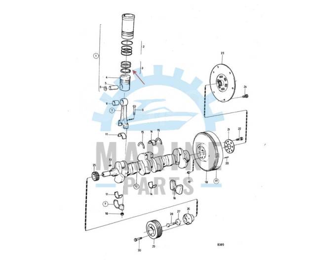   Volvo Penta 275350 AD31, AD41 A  B   