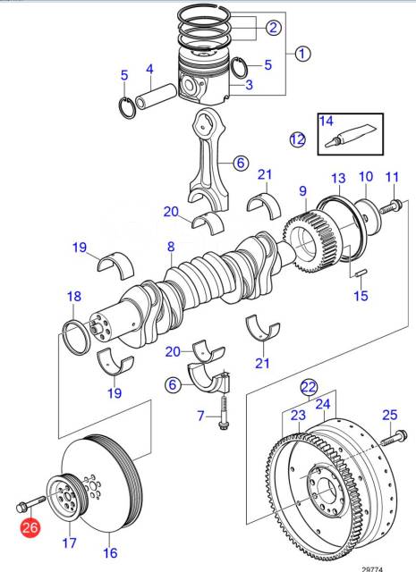   Volvo Penta D4/D6 465825 