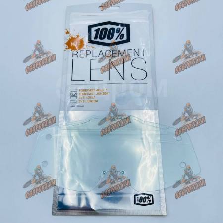   100% Accuri Forecast Youth Lens Sonic Bumps w/mud Visor Clear 