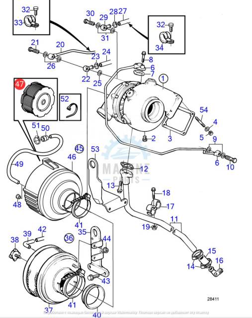   Volvo Penta 21646645 AD 41,31 P,L , D3   3582358 . 