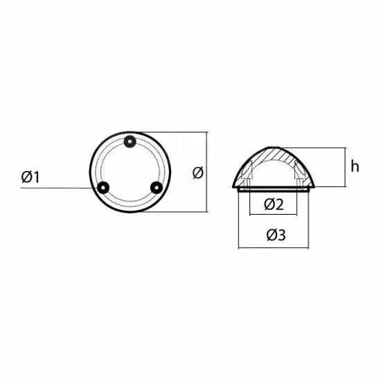 .    Grey 90 mm Super marine ANO992 Variprop 