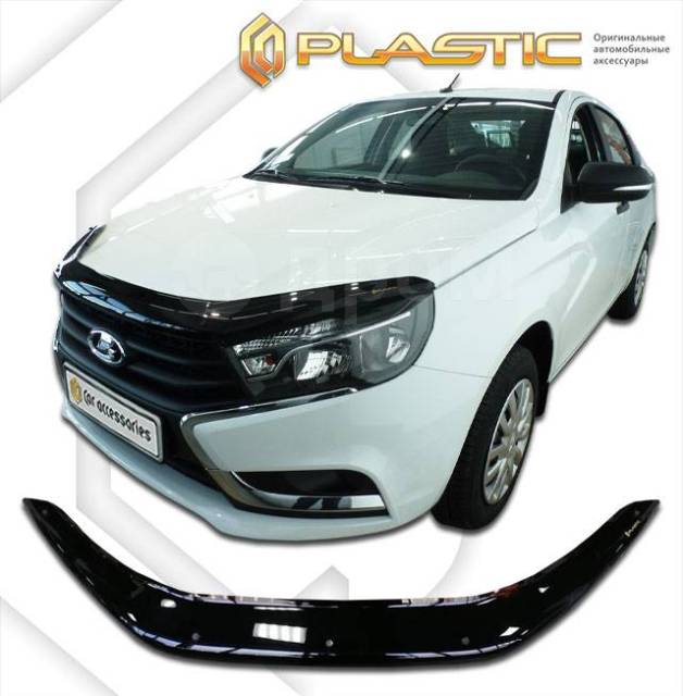 Купить Дефлектор капота Classic черный ВАЗ Lada Vesta SW, Vesta Cross ...