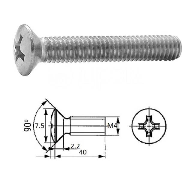  /. ZONBIX M4X40 .2 D966 M4-0.7X 40 