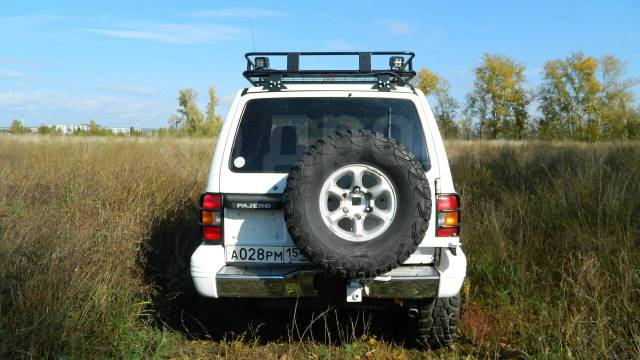 Бампер силовой задний Mitsubishi Pajero , облегч. квадрат, калитка и ПТФ. Цена рублей