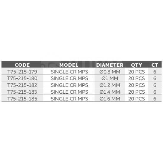   20  Black Nickel 1.2 mm, 2  Westin T75-215-182-UNIT T75 