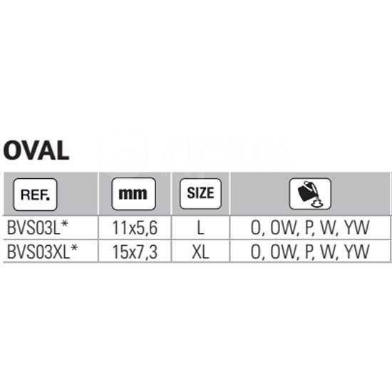  W XL, 3  Vercelli BVS03XLW Oval 