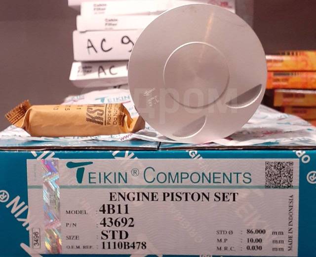 Купить Поршни 4B11/G4KD 43692 STD Teikin в Красноярске по цене: 15 350 ...