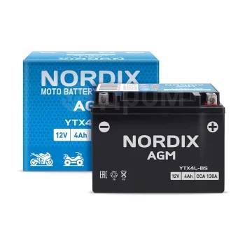    NORDIX AGM 4 , CCA 130A, 113*69*86 (1/10) Nordix YTX4LBSNDX 