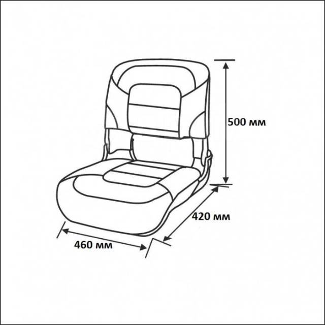     Newstarmarine All Weather High Back Seat 75140WC 460420500     -  