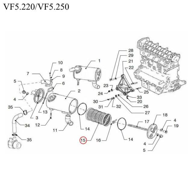  Vetus VFP01529   VF4.140/VF4.170/VF5.220/VF5.250 