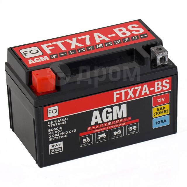 - FQ 6,0Ah FTX7A-BS AGM/YTX7A-BS 