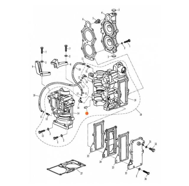   Yamaha,Tohatsu (15FMH-02011; 93606-12019; 15F-01.06.20) (PREMARINE) 